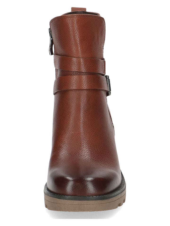 Caprice Leder-Stiefeletten in Braun günstig kaufen