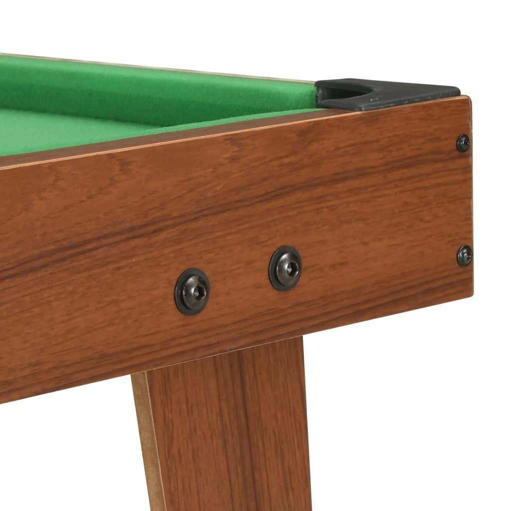 vidaXL Billardtisch 3-Fuß-Mini-Billardtisch 92×52×19 cm Braun und Grün