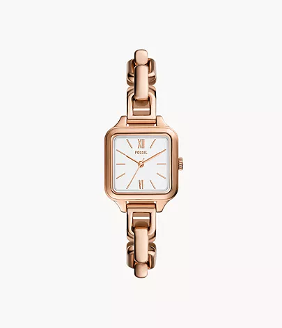 Fossil Outlet Uhr Colleen 3-Zeiger-Werk Edelstahl roségoldfarben