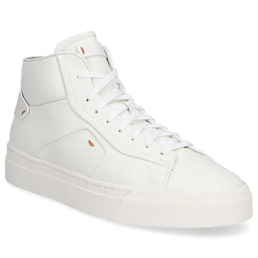 Santoni - Sneaker high 60935 Kalbsleder - weiß