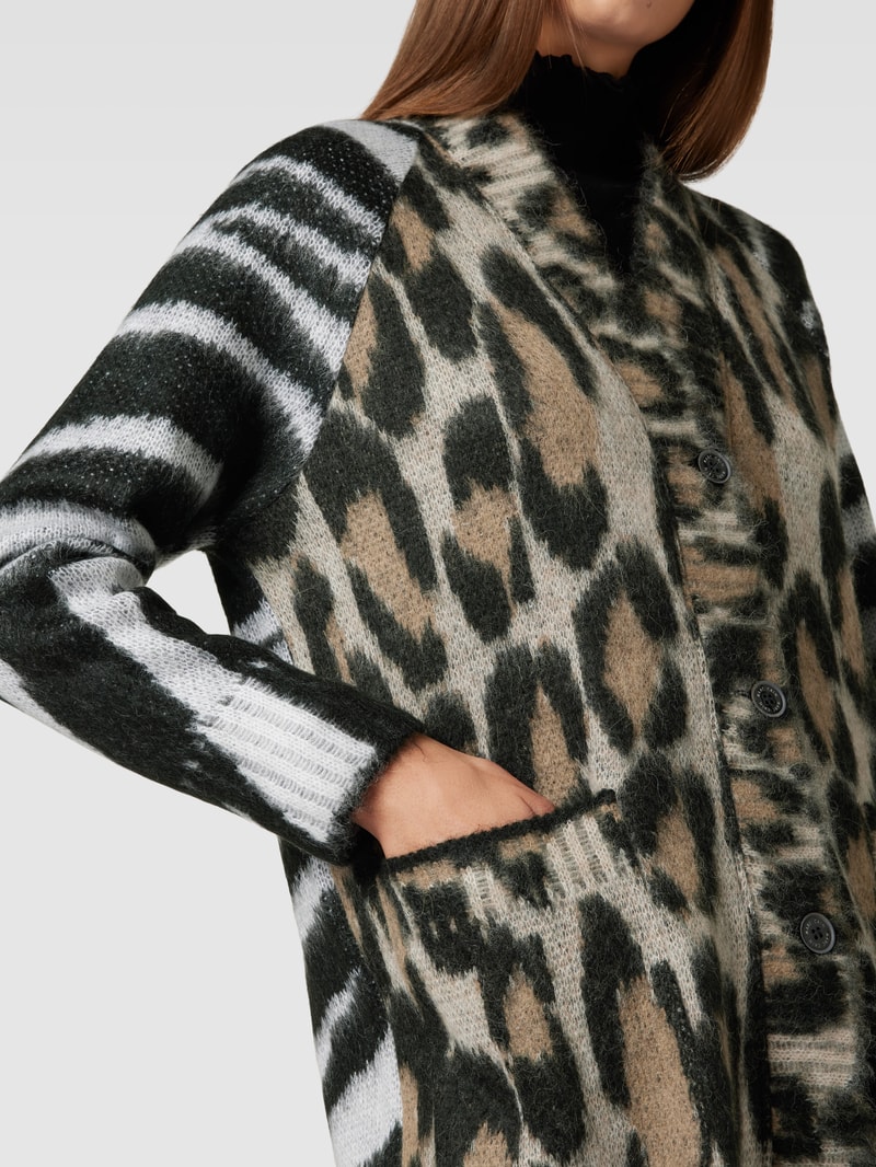 Longcardigan mit Knopfverschluss in camel