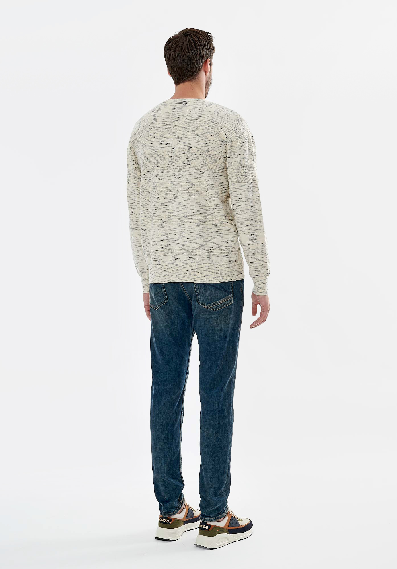VIRGO  Pull écru homme