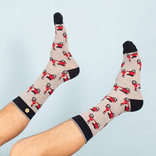 Chaussettes Alban & Elodie gris