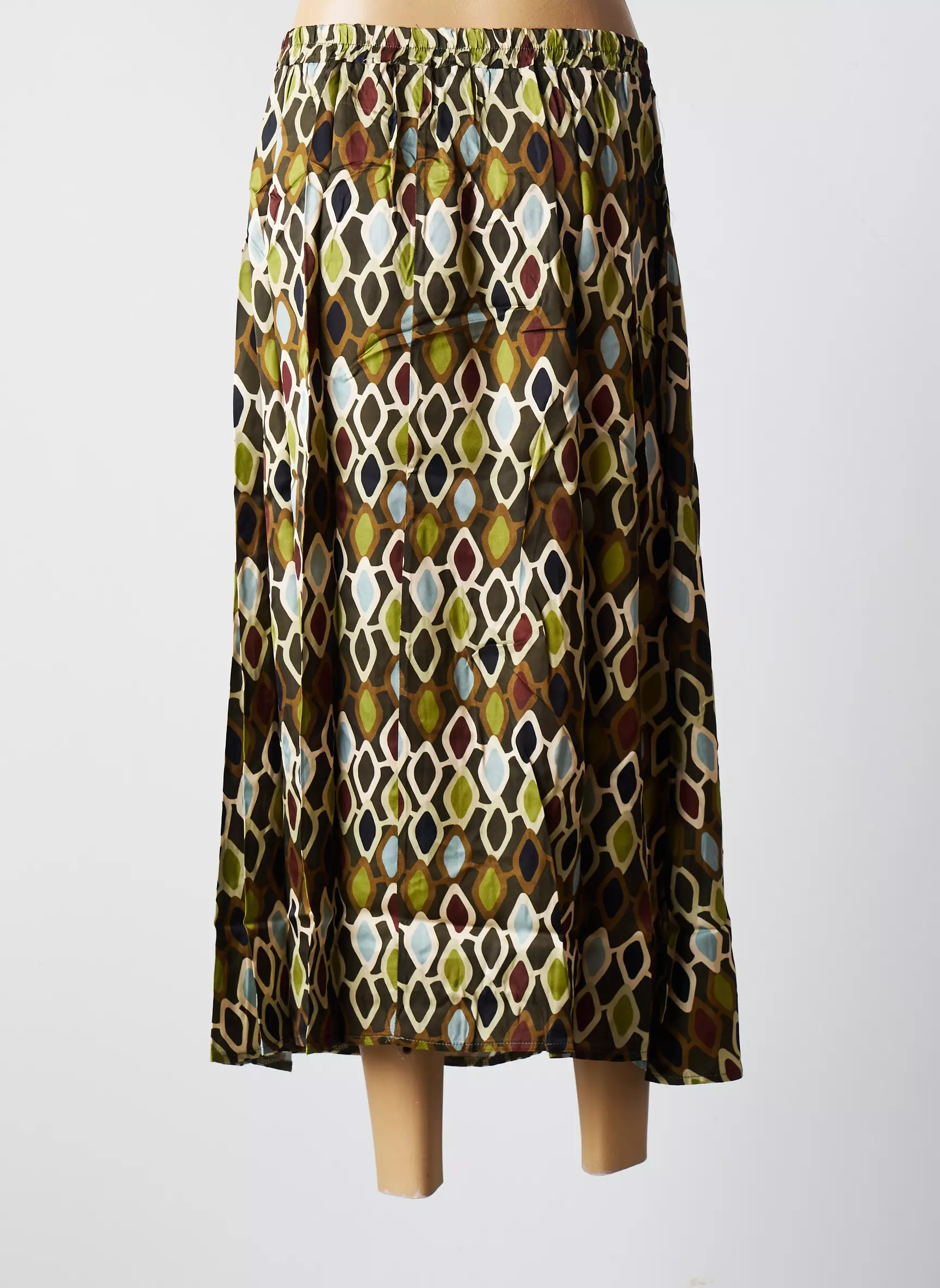 Blanc Boheme Jupes Longues Femme couleur vert