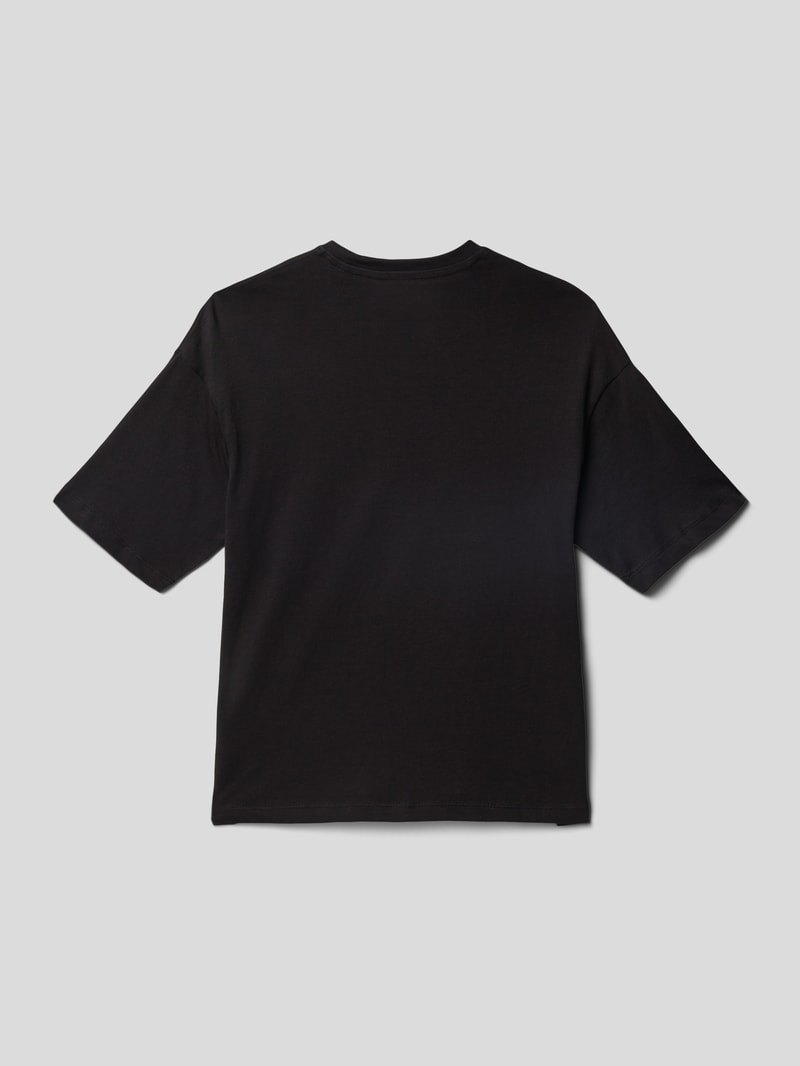 T-Shirt mit Rundhalsausschnitt Modell 'SKATER' in schwarz