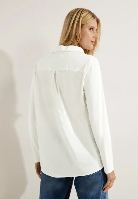 CECIL Splitneckbluse mit Kragen