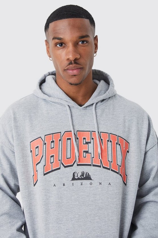 Oversize Hoodie mit Phoenix-Print