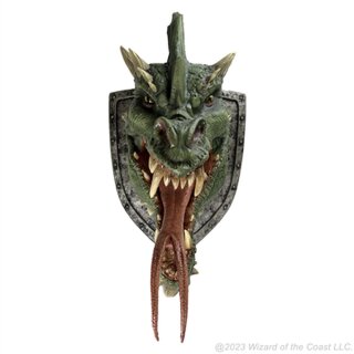 Dungeons & Dragons Replicas of the Realms: 3D Wand-Relief - Green Dragon Trophy Plaque