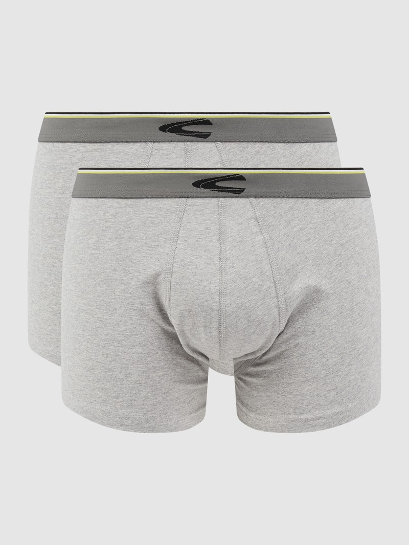 Trunks mit Stretch-Anteil im 2er-Pack in mittelgrau meliert