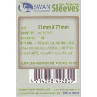 Swan Panasia Kartenhüllen 51mm x 77mm dünn (160)