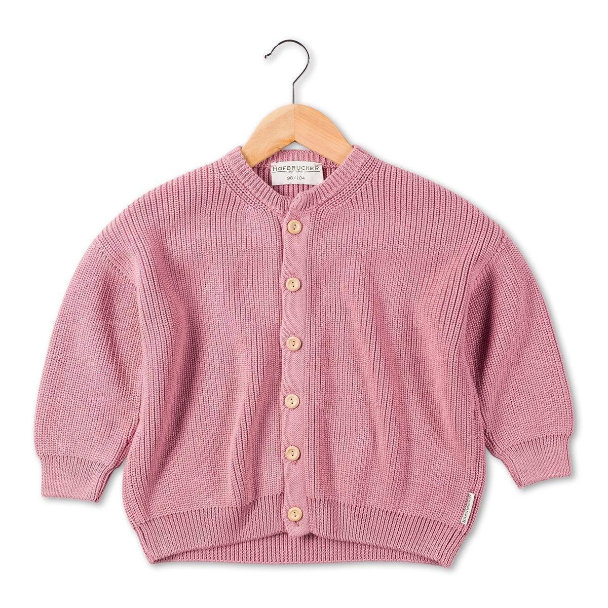 Hofbrucker seit 1948 Strickjacke Oversize Baby Strickjacke Altrosa (1-tlg)