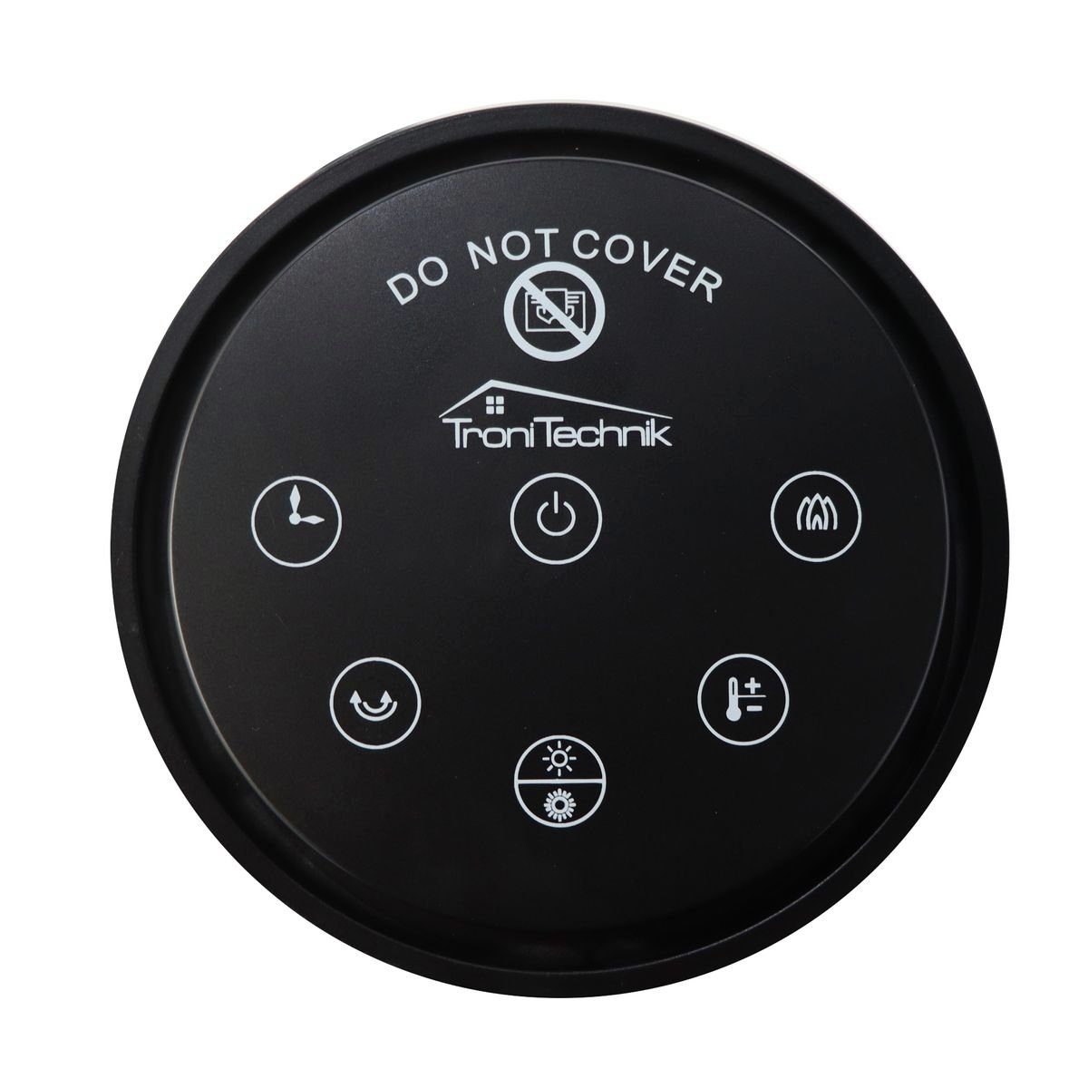 TroniTechnik Heizstrahler Turmheizer,Keramikelement,Heizgerät,Oszillation simulierten Flammen, 1000 W, zwei Heizstufen, Überhitzungsschutz und Abschaltautomatik, Thermostat