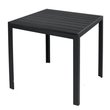 Mojawo Essgruppe Gartengarnitur Sitzgarnitur 5-teilig 90x90cm Non-Wood Anthrazit
