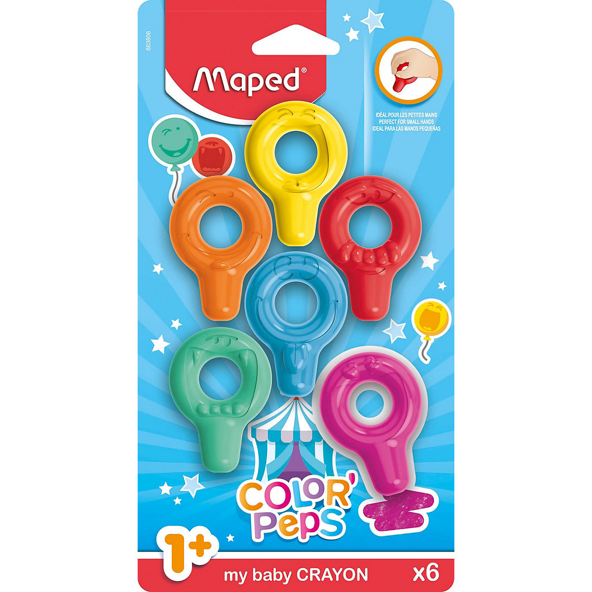 Wachsmalkreide Color´Peps my baby, 6 Farben