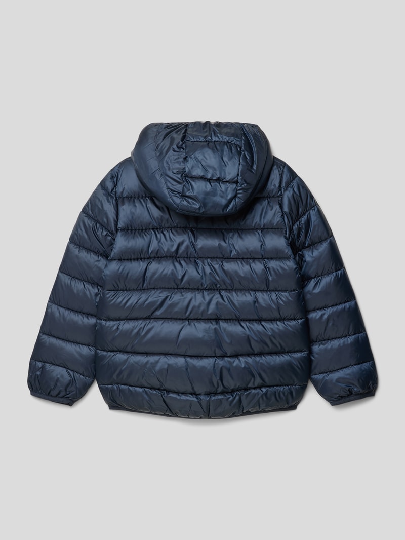 Steppjacke mit Kapuze in marineblau