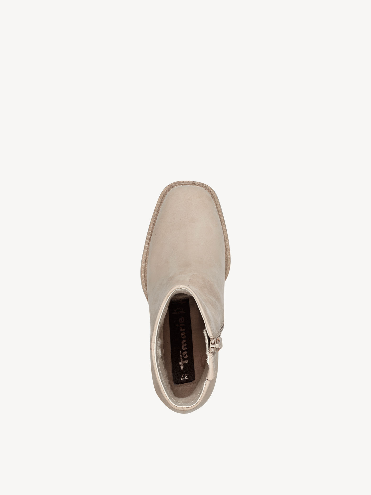 Bottine en cuir - beige