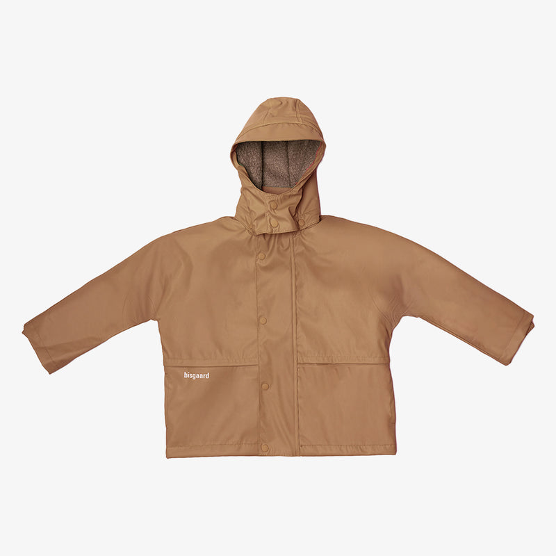 aarhus rain jacket wool caramel - Braun