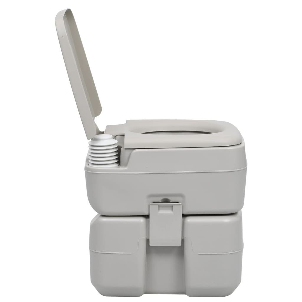 vidaXL Campingtoilette Tragbare Campingtoilette mit Waschbecken