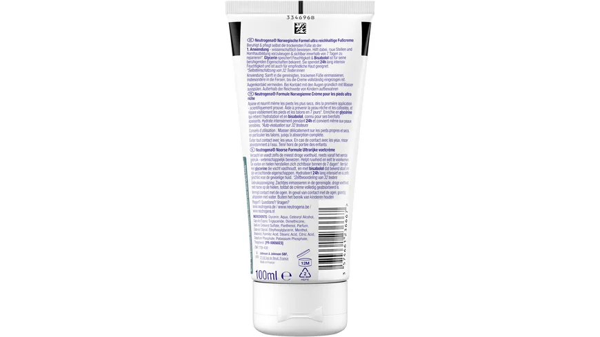 Neutrogena Norwegische Formel Reichhaltige Fußcreme 100 ml