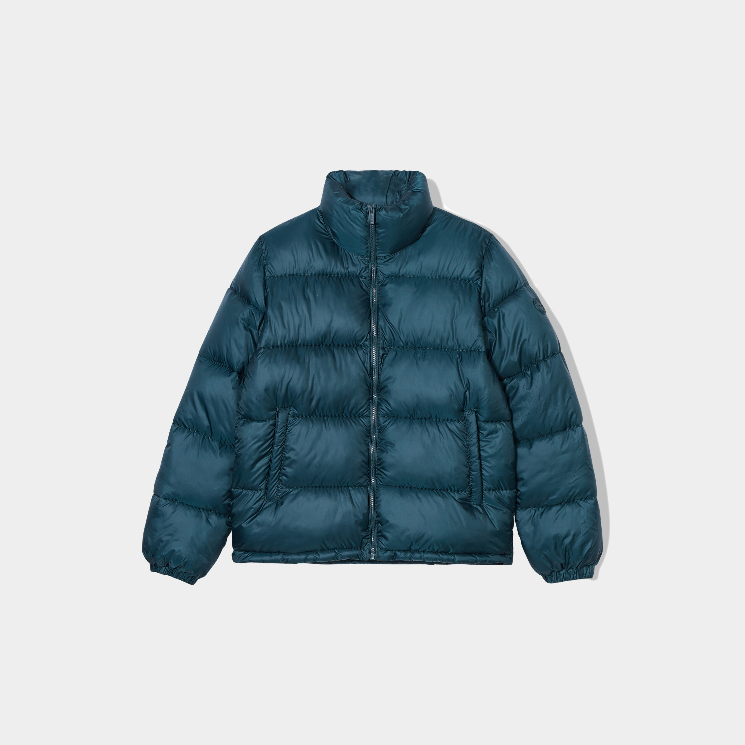 Doudoune col montant zippée bleu canard femme | La Halle