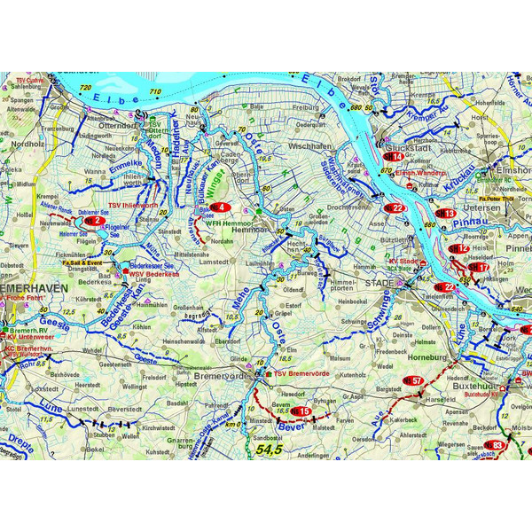 Wassersportkarte Blatt 1 Nordwest 1:450 000 - Wasserkarte