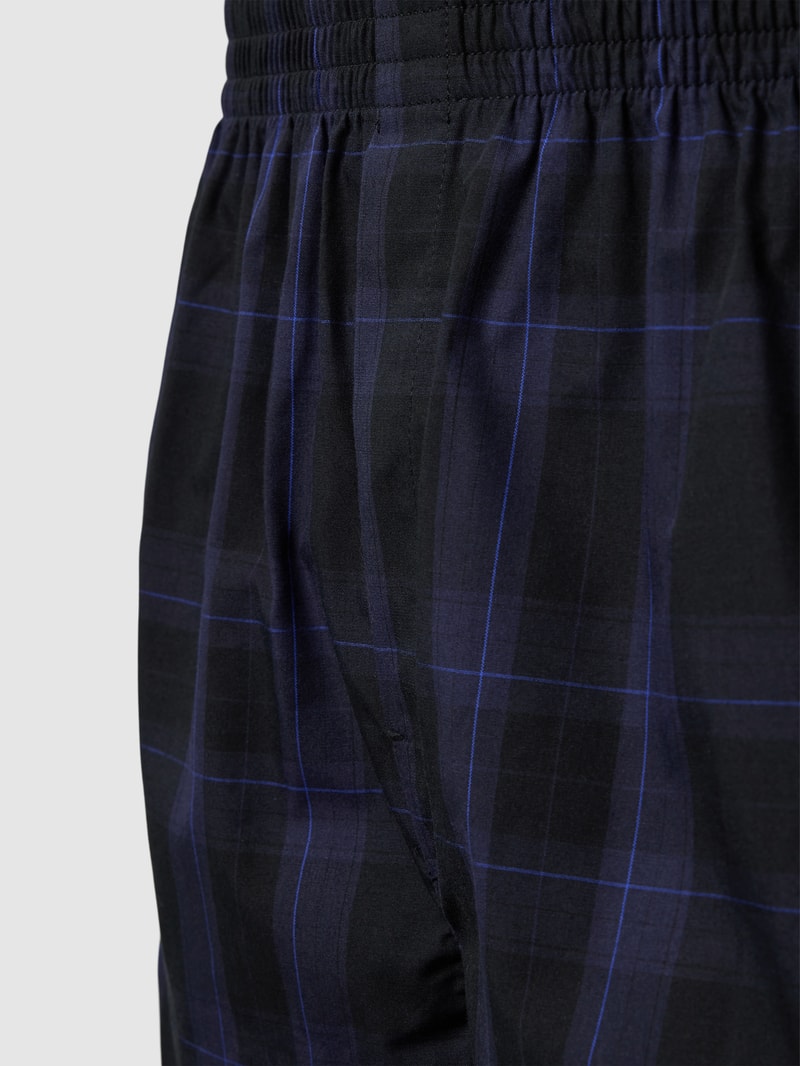 Boxershorts mit Karomuster im 2er-Pack in dunkelblau