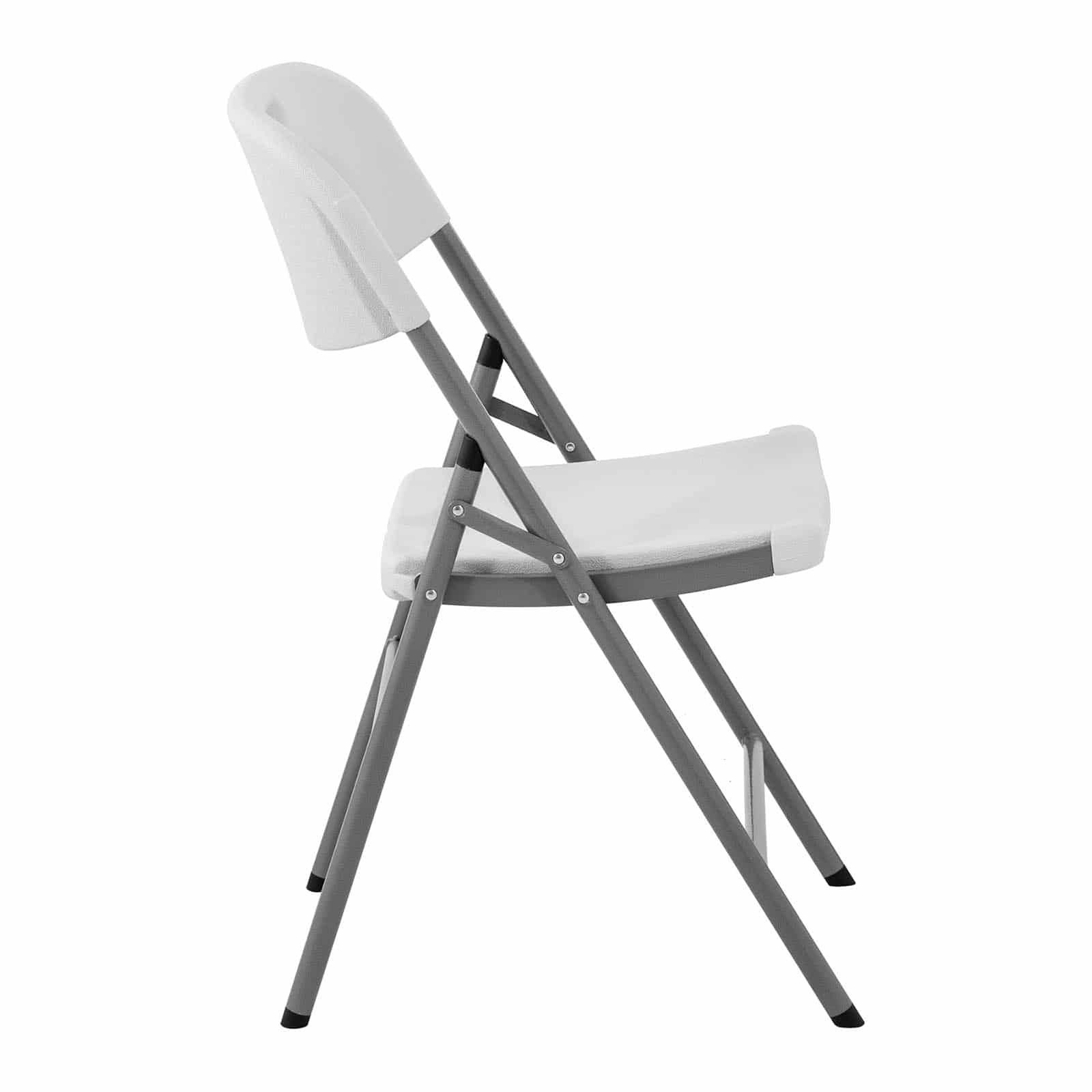 Royal Catering Faltstuhl Klappstuhl Faltstuhl Stuhl klappbar 180 kg Stahl Polyethylen weiß