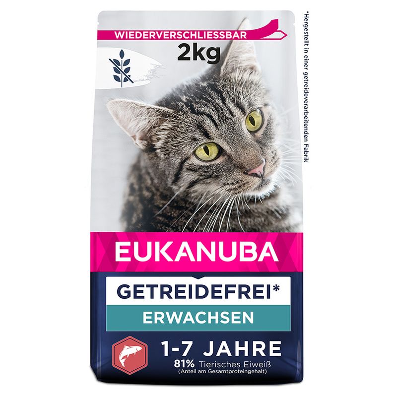 Eukanuba Adult Grain Free Reich an Lachs zu TOP-Preisen | bitiba
