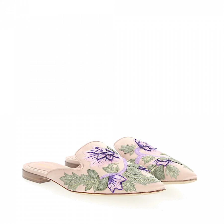 Alberta Ferretti - Pantoletten MIA Satin - beige