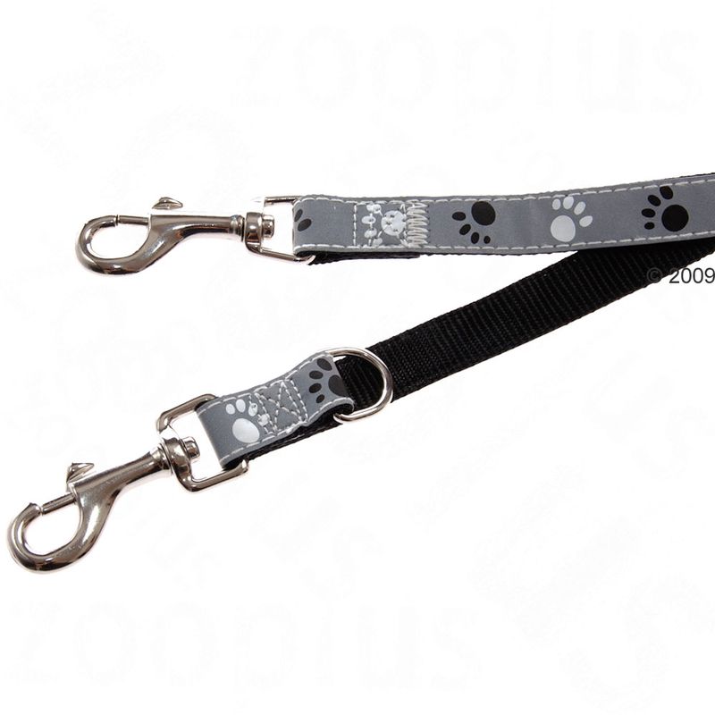 Sparset Trixie Hundeleine + Halsband Pfoten Silver Reflect | bitiba