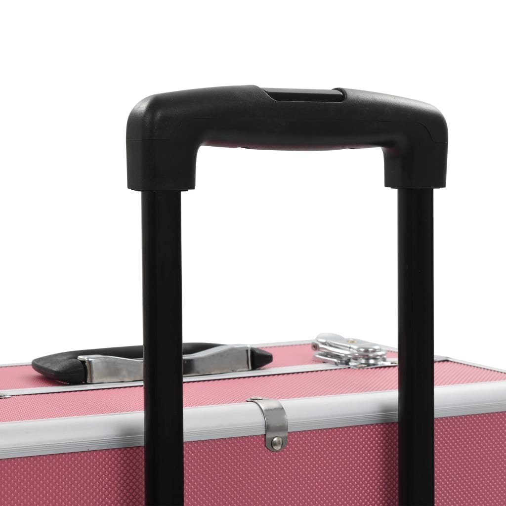 vidaXL Kosmetik-Koffer Kosmetikkoffer Aluminium Rosa