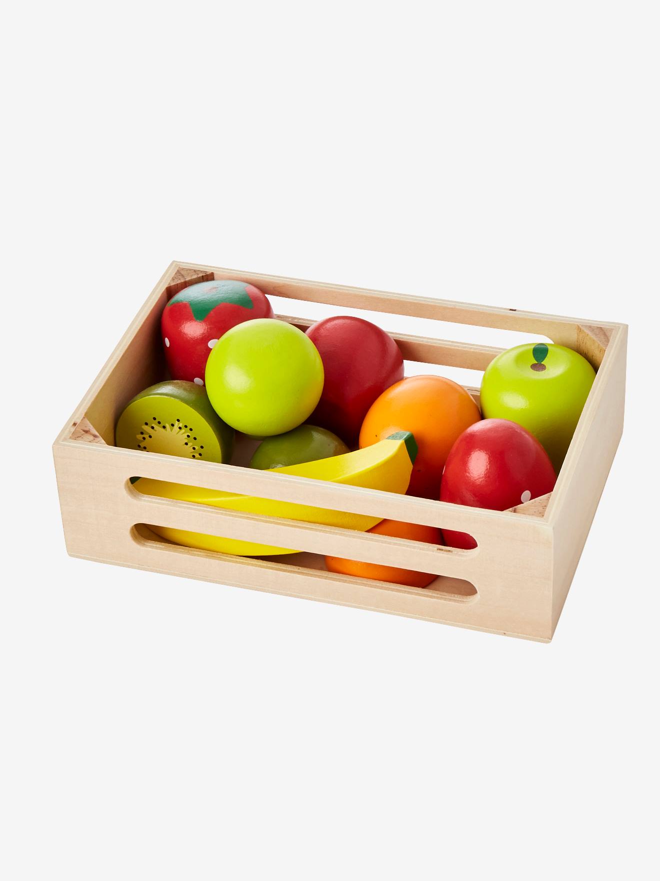 Cagette de fruits en bois FSC® pour dinette multicolore