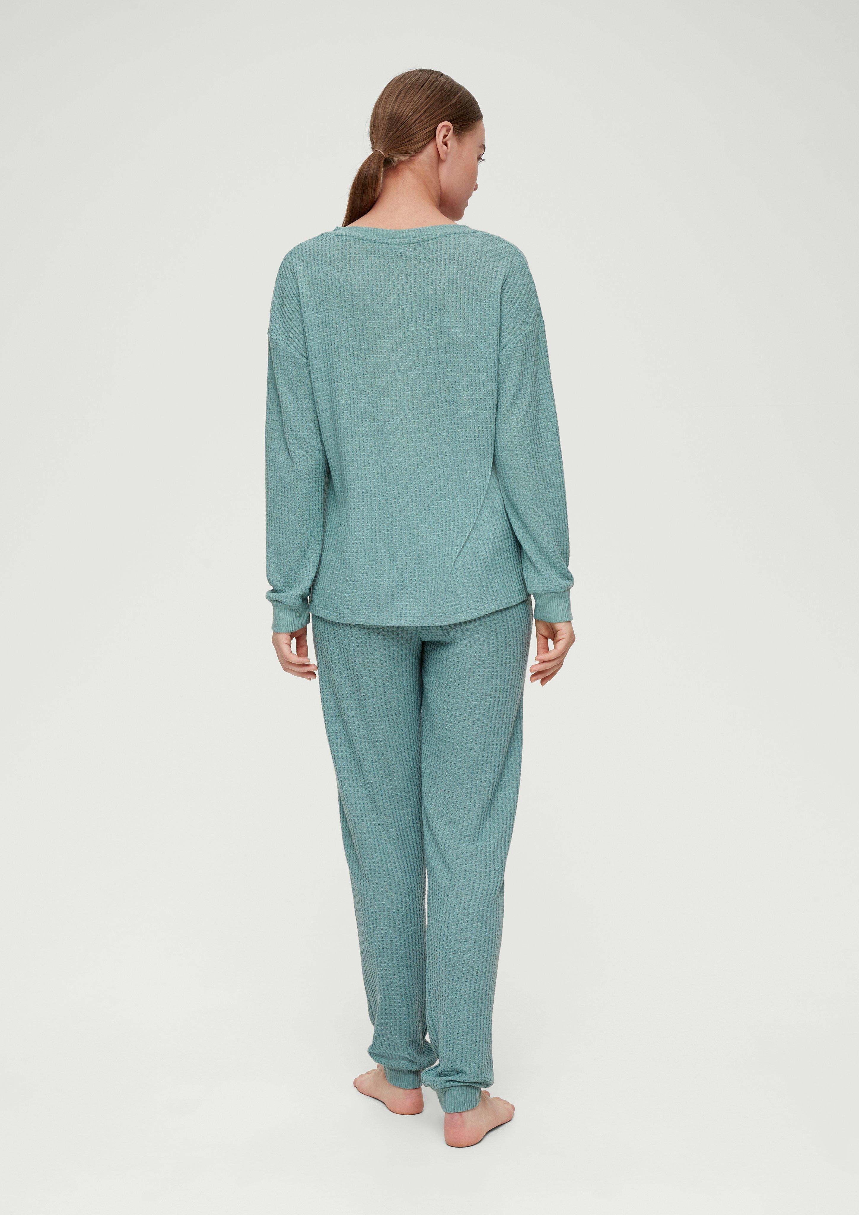 Pyjamaoberteil aus Waffelpiqué  6007792-6200