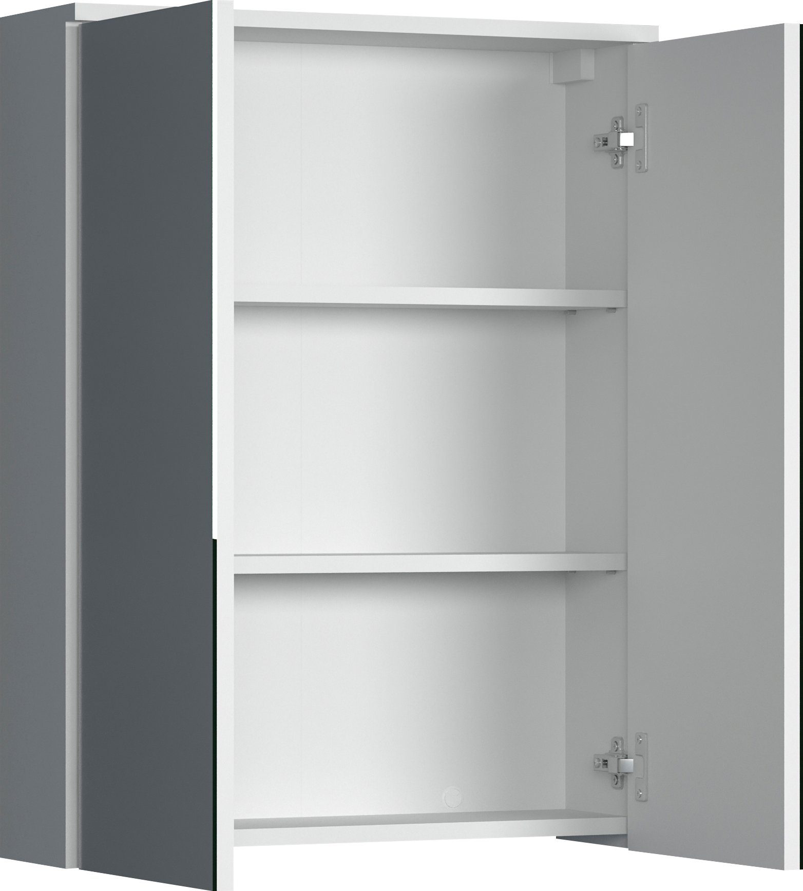 welltime Spiegelschrank Prag (1-St) Badmöbel mit zwei Spiegelglastüren, Breite 60cm