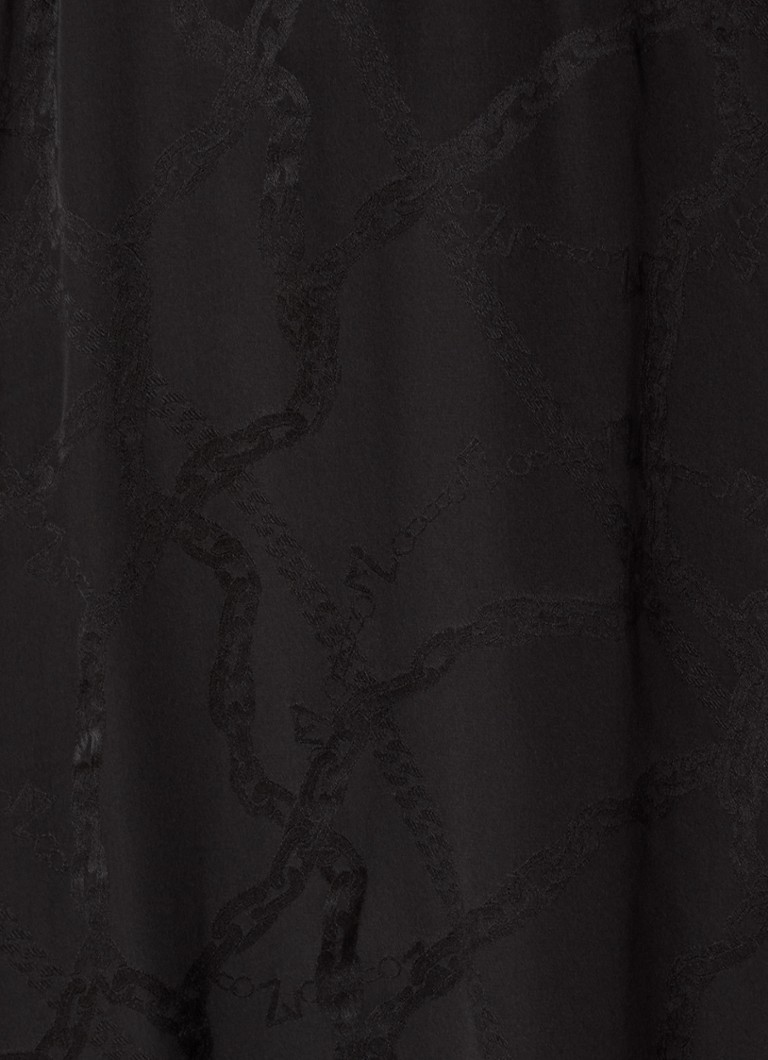Rochie midi din mătase Redox de la Zadig&Voltaire, cu detalii de dantelă.