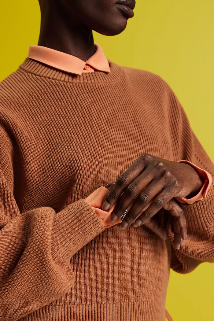 Pullover aus Kaschmirmix mit Spitzendetail