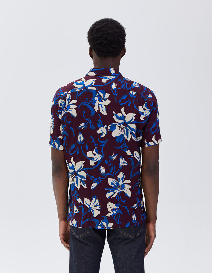 Chemise REGULAR burgundy imprimé maxi fleurs Homme