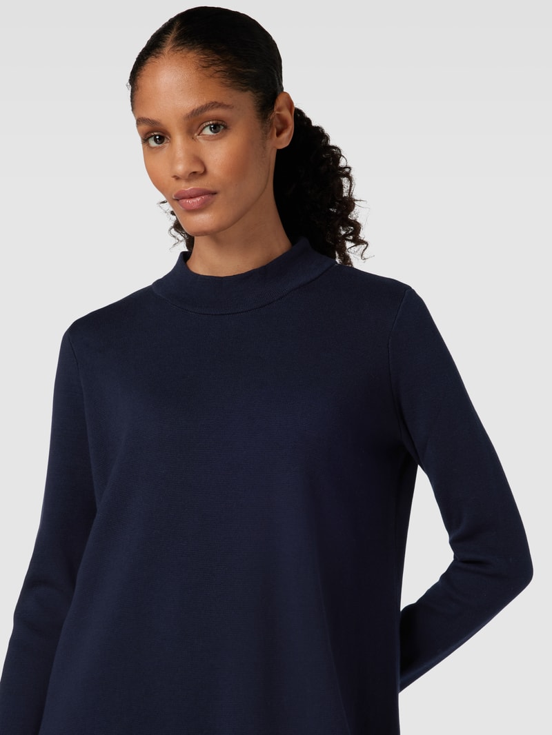 Strickkleid mit Stehkragen Modell 'FRIADAA' in marineblau