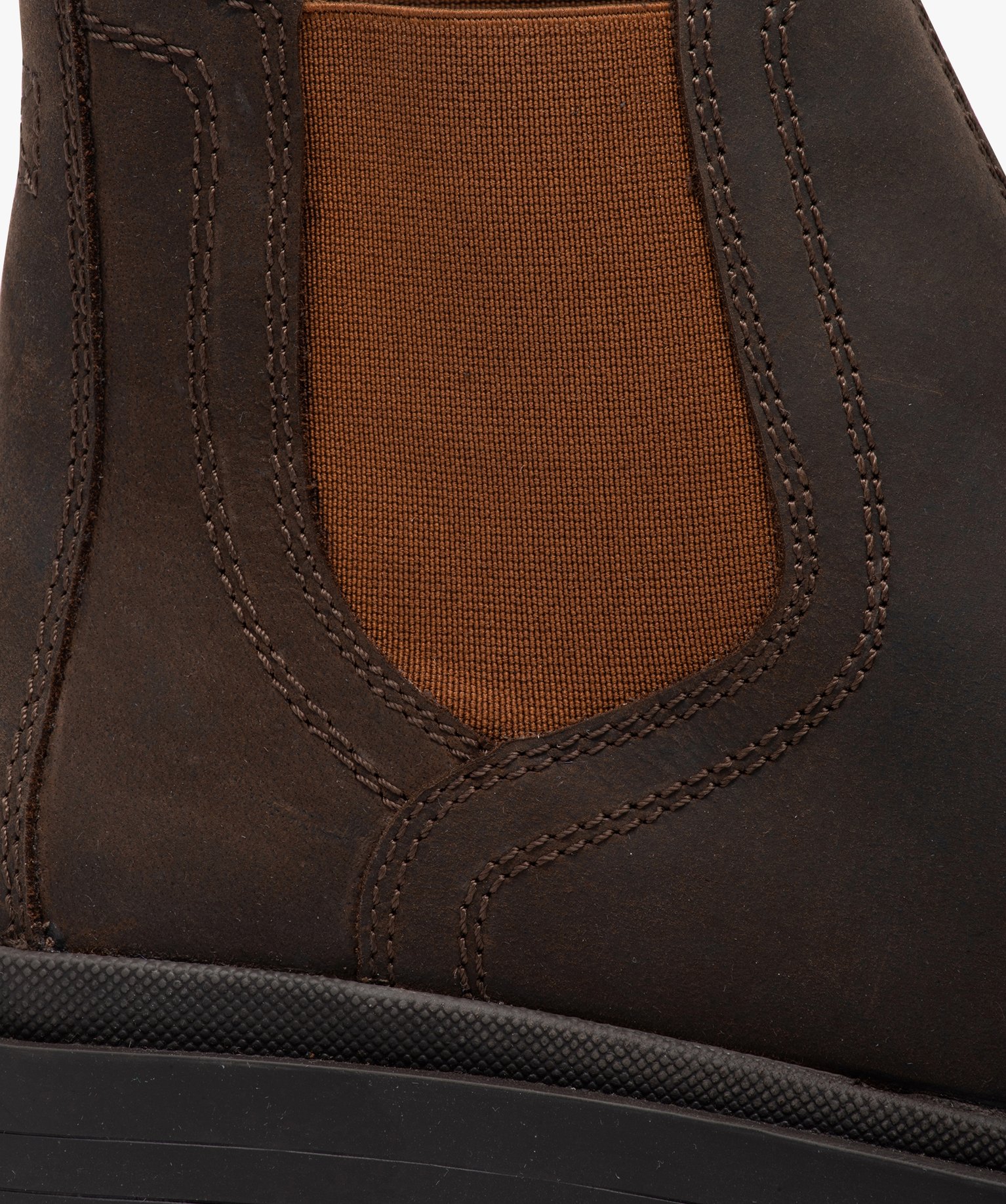 Boots homme style Chelsea dessus en cuir suédé uni marron | GEMO