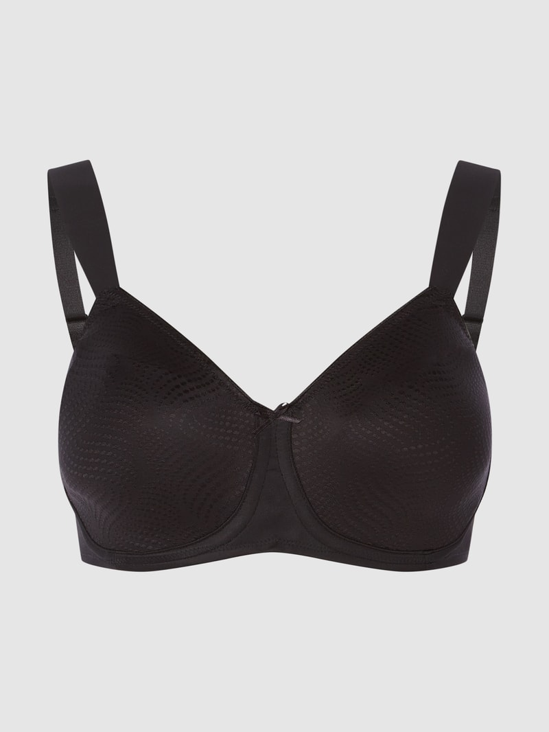 Bügel-BH mit strukturiertem Muster Modell 'Essential Minimizer' in schwarz