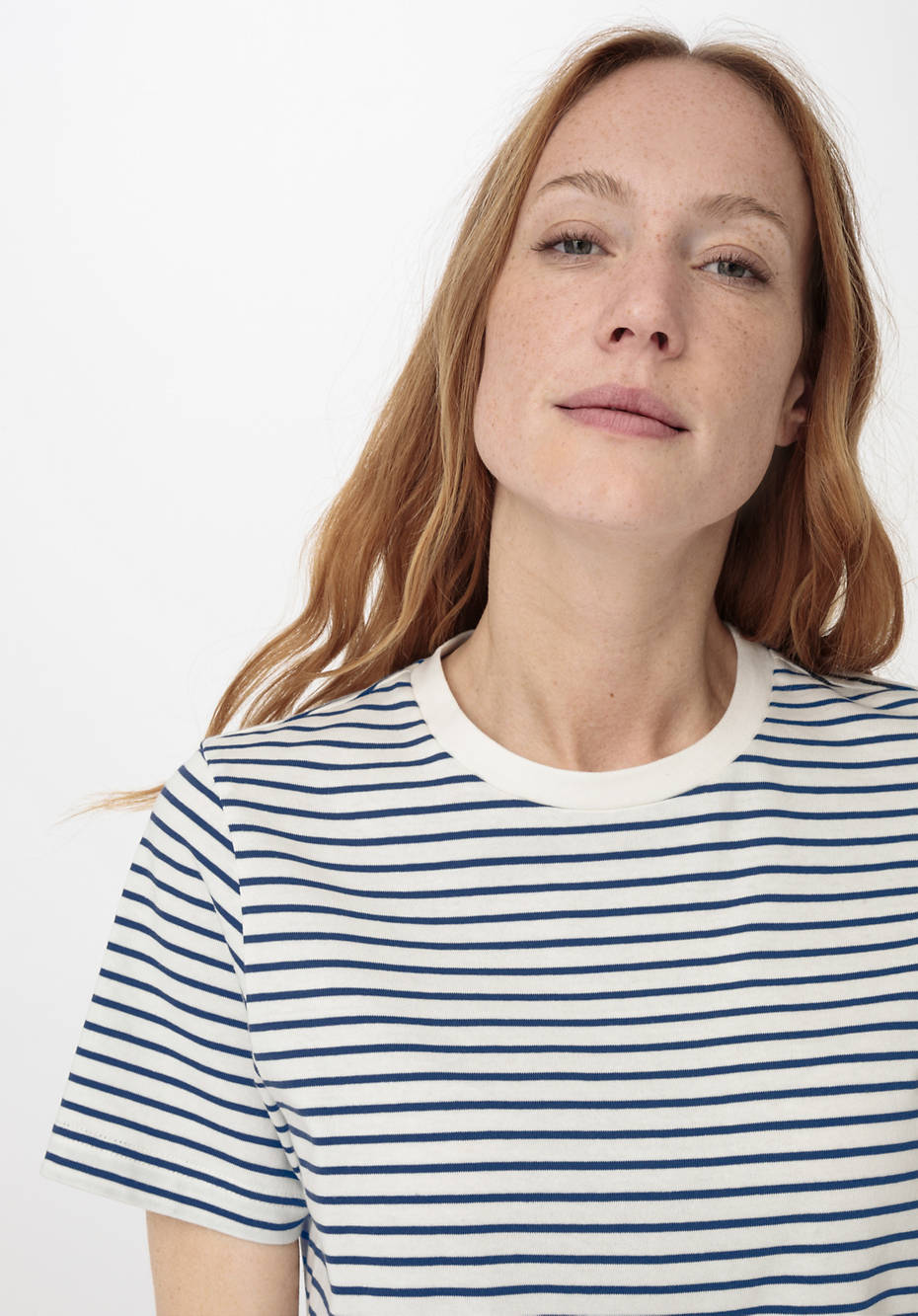 Kurzarm-Ringelshirt aus reiner Bio-Baumwolle