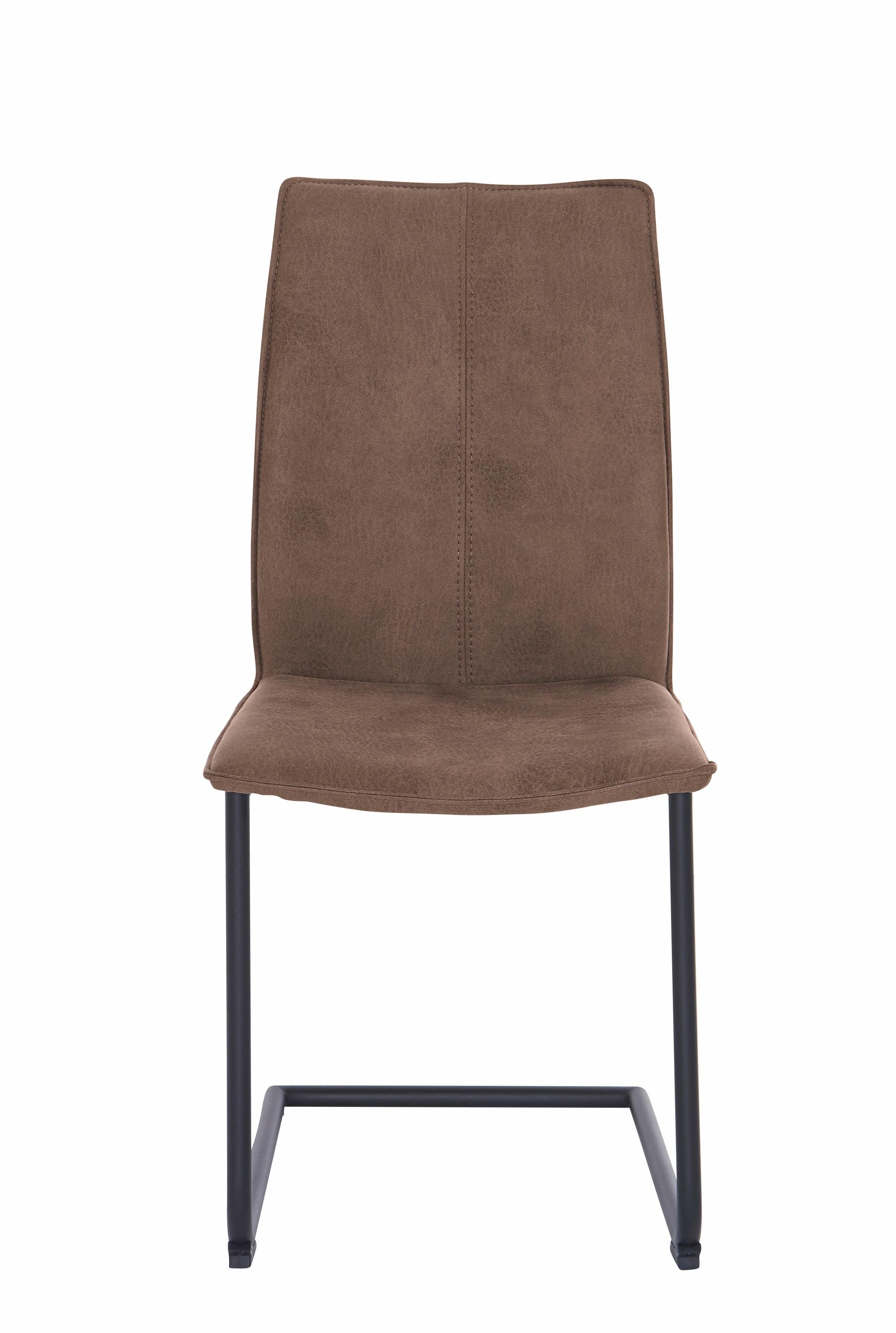 NIEHOFF SITZMÖBEL Freischwinger Capri (Set, 2 St), Gestell aus Eisen, Bezug in Microfaser oder Leder