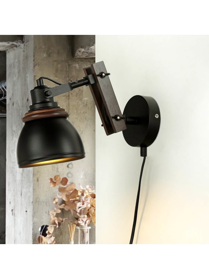 Licht-Erlebnisse Wandlampe in Schwarz Natur günstig kaufen onesize