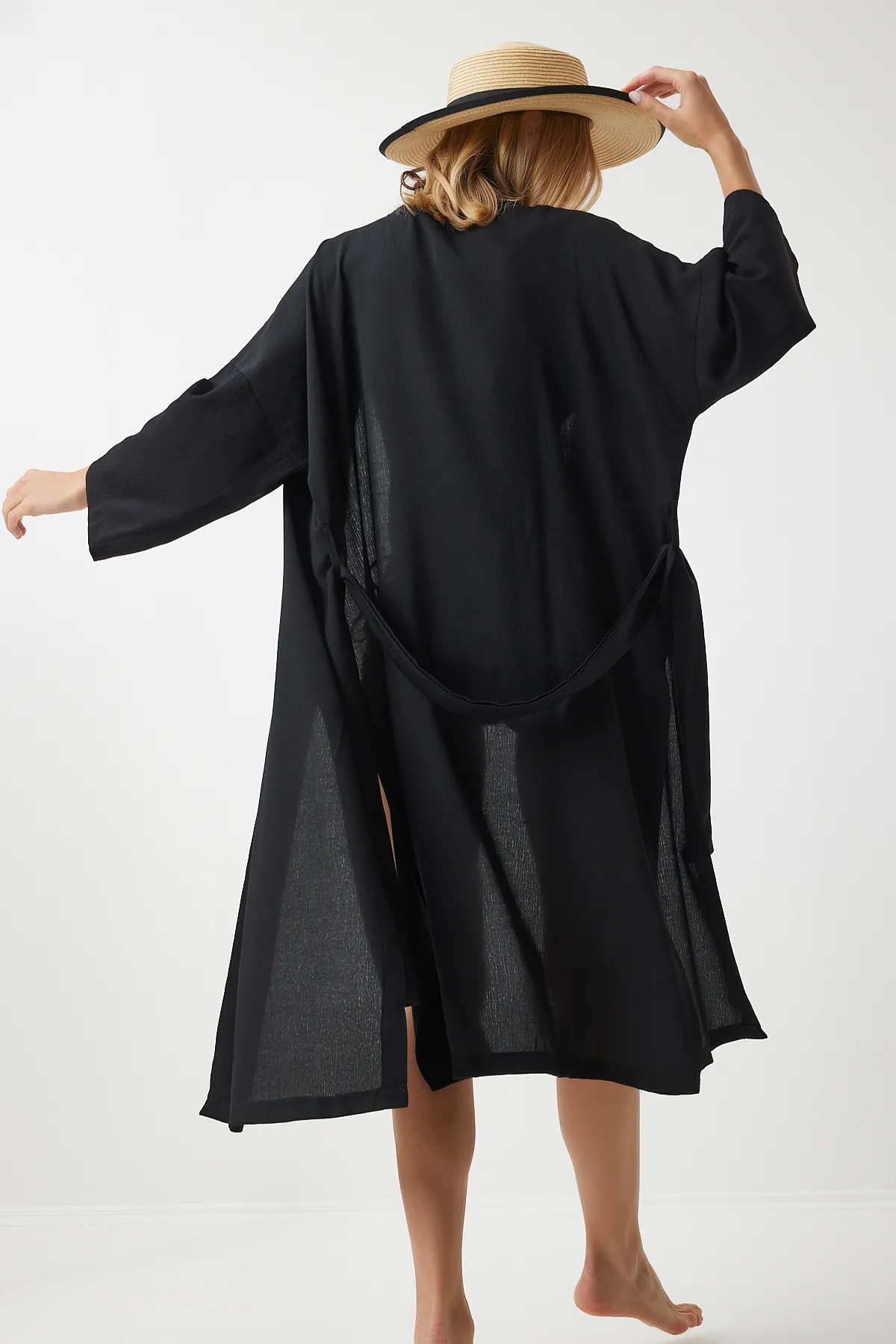 Happiness İstanbul  Kimono & Kaftan - Schwarz - Regular Fit