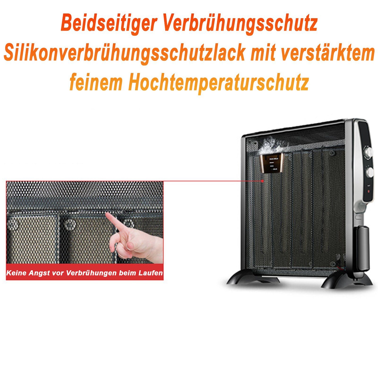 Fine Life Pro Heizgerät 2500W einstellbarer Thermostat, 2500 W, 3 Heizstufen,Sicher und energieeffizient