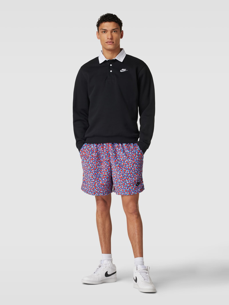 Shorts mit Allover-Muster Modell 'CLUB' in pink