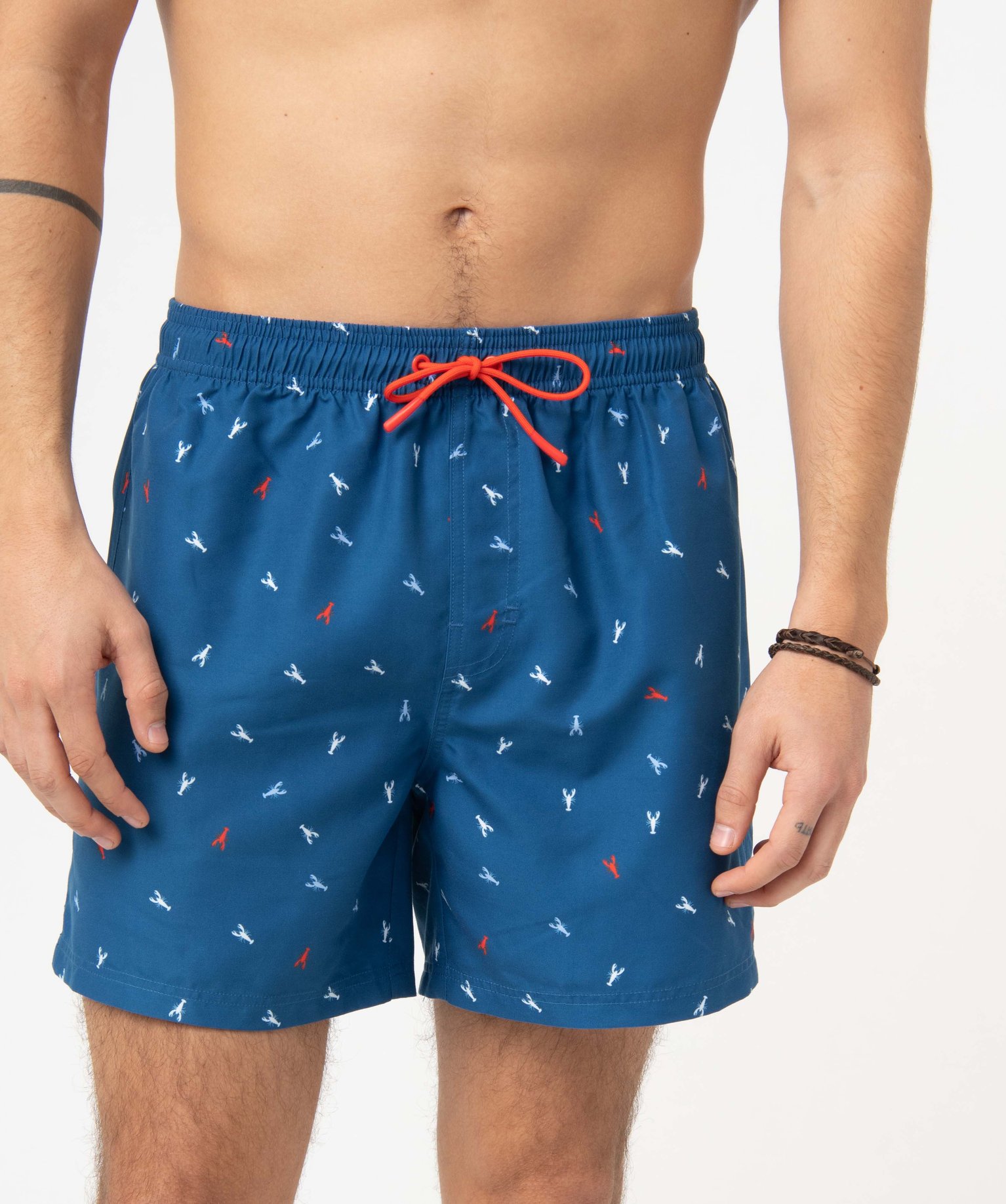 Short de bain homme imprimé homards noir | GEMO