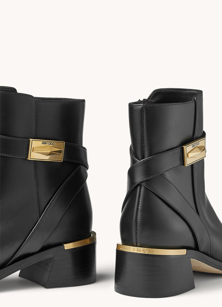 Jimmy Choo  Diantha enkellaarsje van kalfsleer