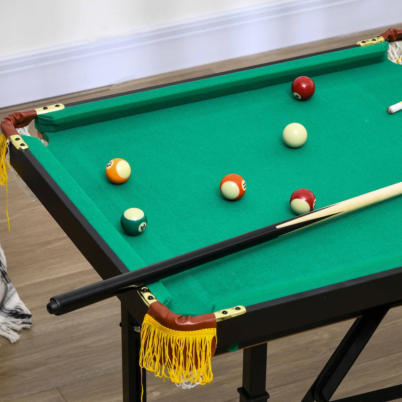 SPORTNOW SPORTNOW Billardtisch 4,6ft klappbar 140 x 63 x 55-75cm Tischbillard mit Zubehör