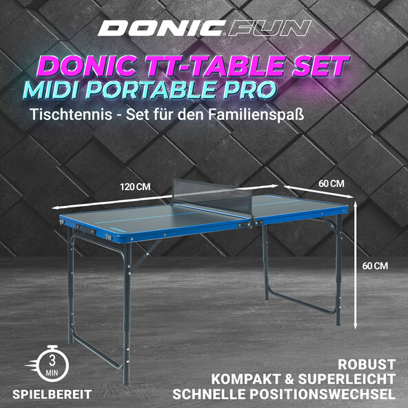 Tischtennisplatten-Set Midi Portable Pro